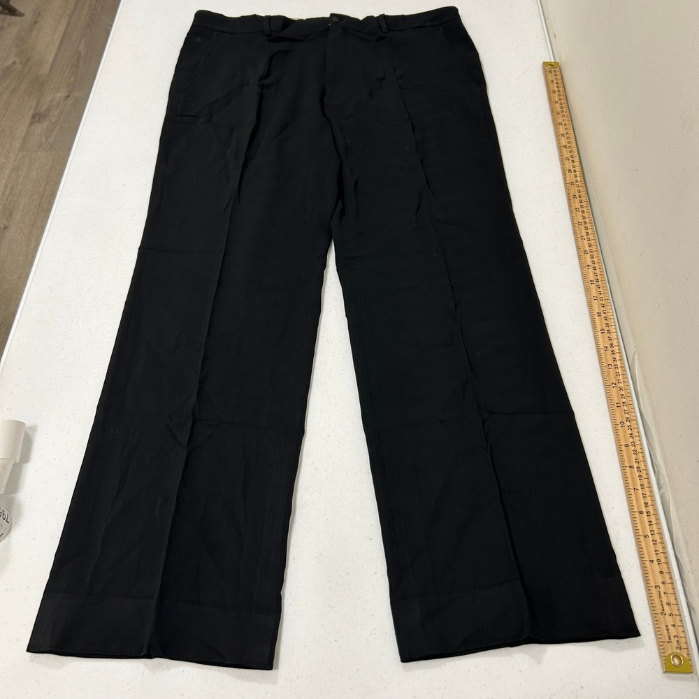 Blackberrys Dress Line Equinox Jet Black Trousers Mens 38 Straight Leg BL3729